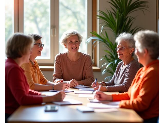 Grupo de mujeres en un taller interactivo sobre bienestar