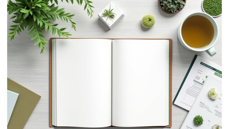 Un collage de diplomas, libros de investigación y un ordenador mostrando gráficos, simbolizando la formación continua del equipo de Vitales Mañana.